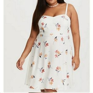 White Floral Torrid Dress
